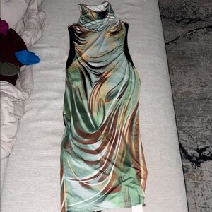 Multicolor Sleeveless Bodycon Dress